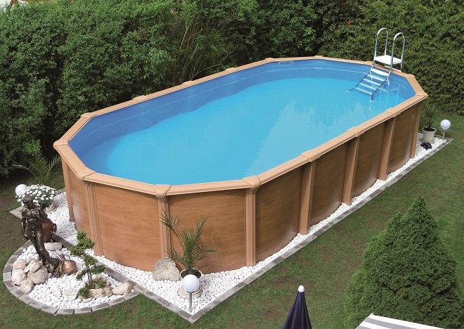 Stahlwandbecken Supreme oval 6,1x3,6m weiss , (pool kaufen) -   / dein zuverlässiger Pool Partner